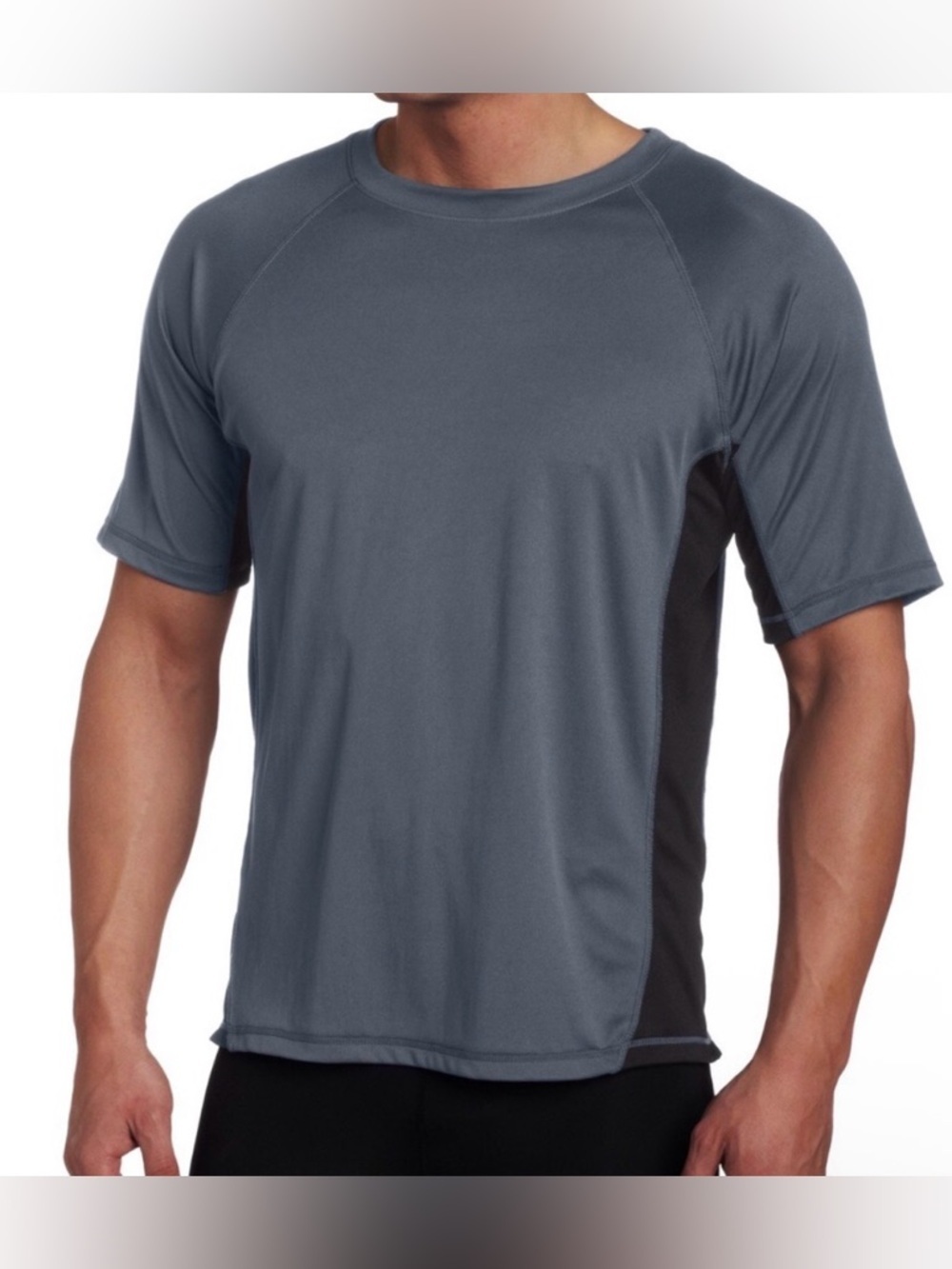 Nwt beach surf sun rash guard gray and black